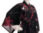 Preview: Kimono Bademantel Cherry Blossom schwarz gefüttert